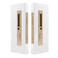 LUME - Locking Set - Key/Key - Integrated - 250mm - 51-58mm Doors - Unlacquered Satin Brass