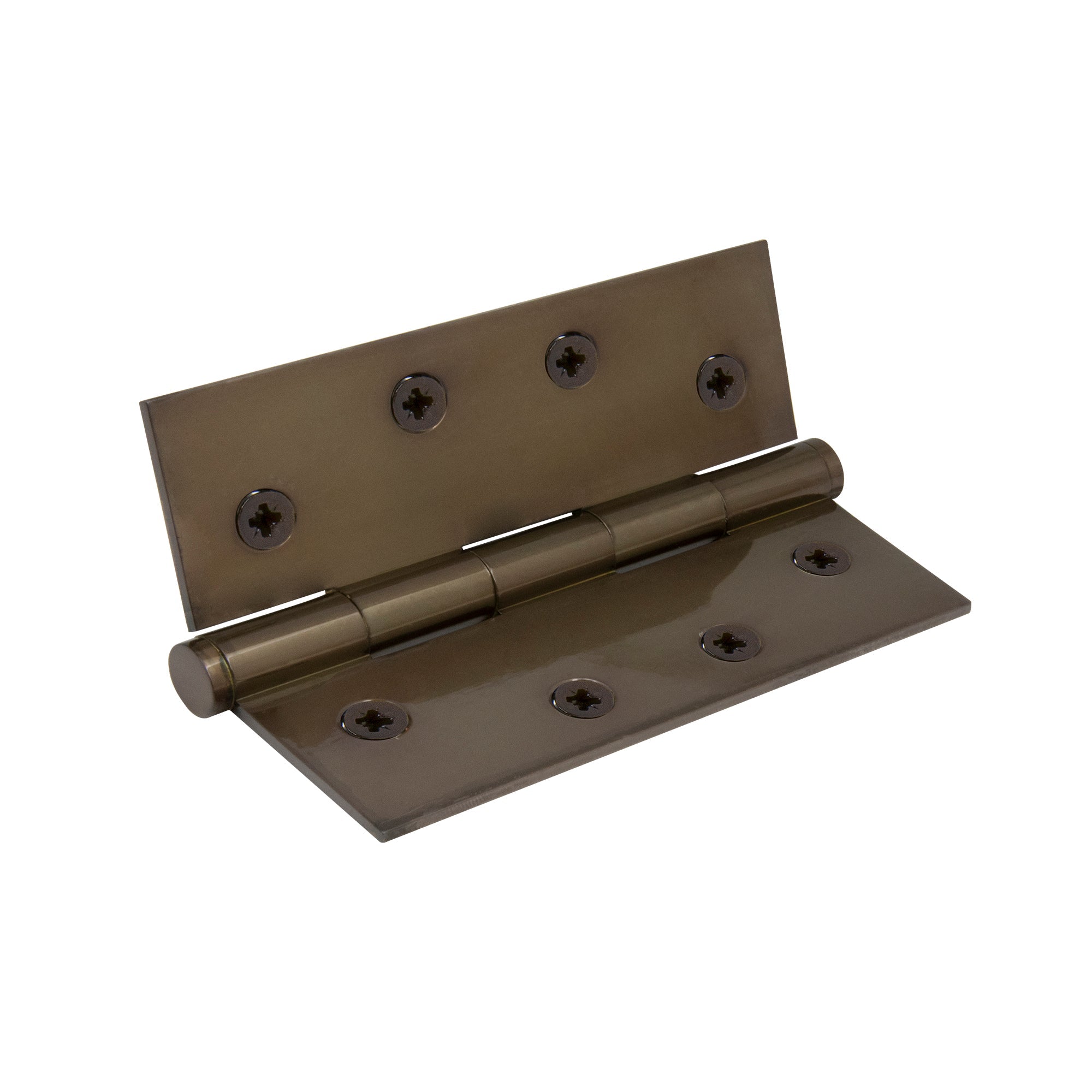 Hinge Brass Fixedpin 100mm x 75mm - Antique Bronze