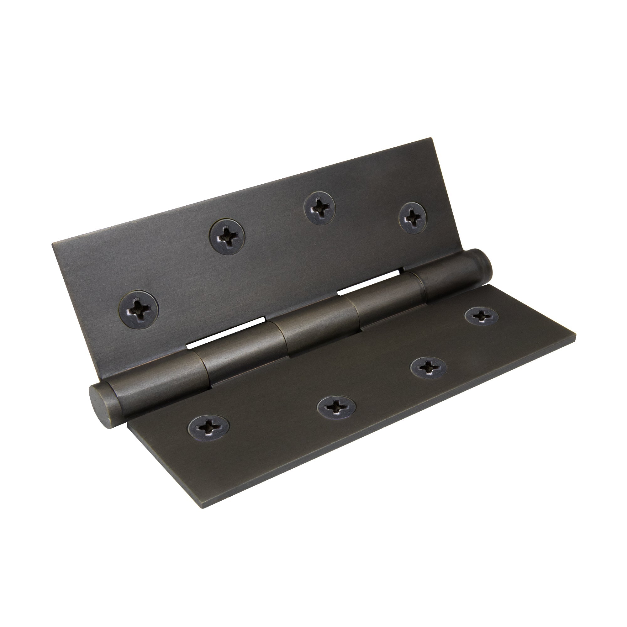 Hinge Brass Fixedpin 100mm x 75mm - Dark Roman Brass