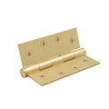 Hinge Brass Fixedpin 100mm x 75mm - Matt Satin Brass