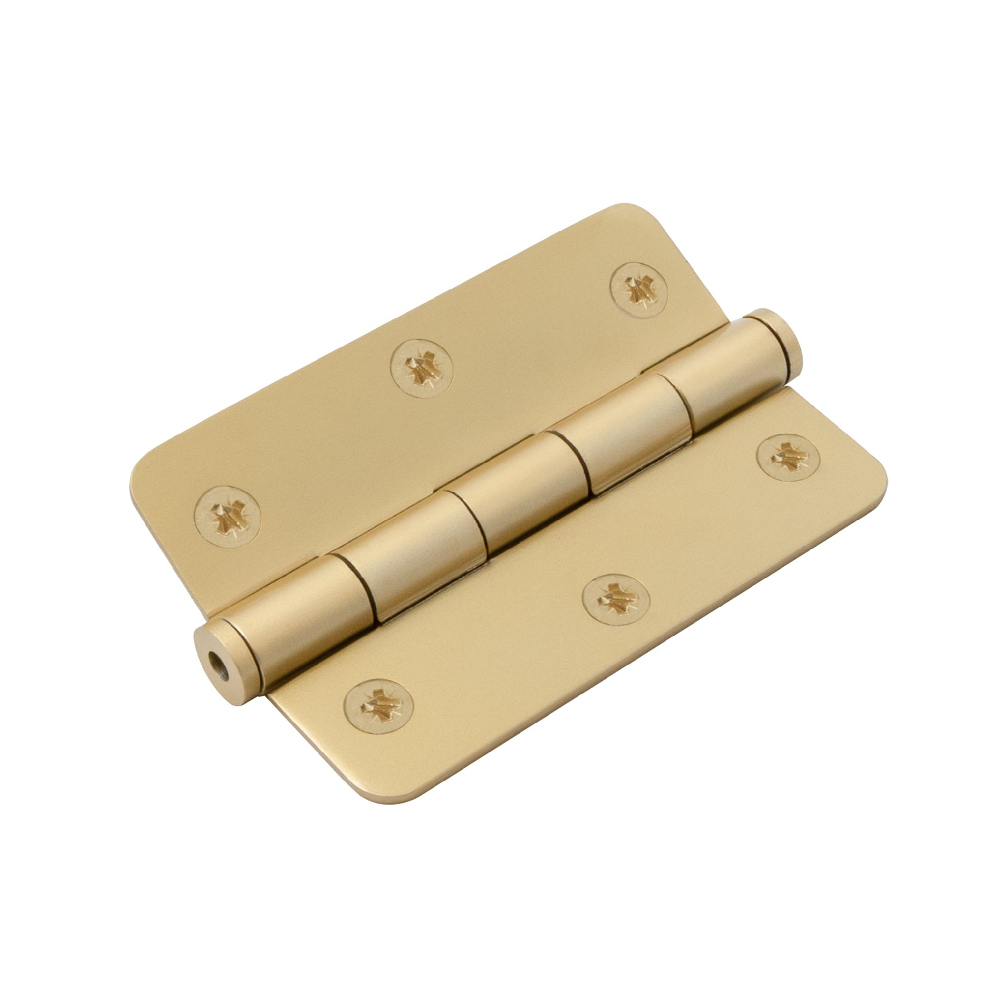 Hinge SS Loosepin Radius 89x60x2mm - Matt Satin Brass
