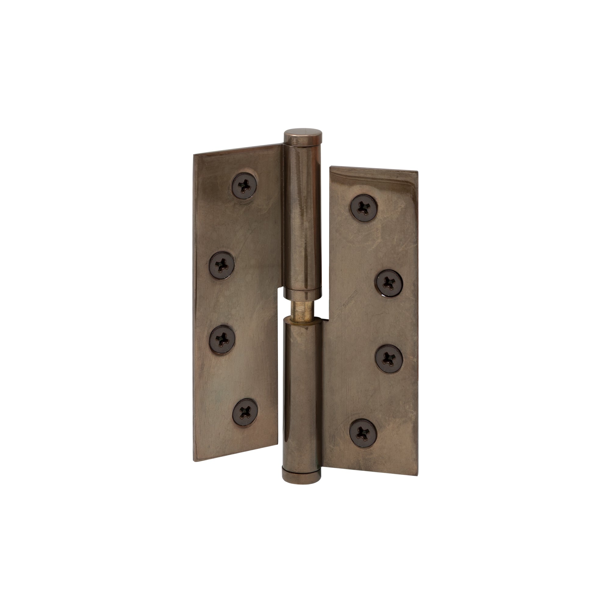 Hinge Brass Lift-Off LH Loose Pin Flat Tip 100mm x 75mm - Antique Bronze
