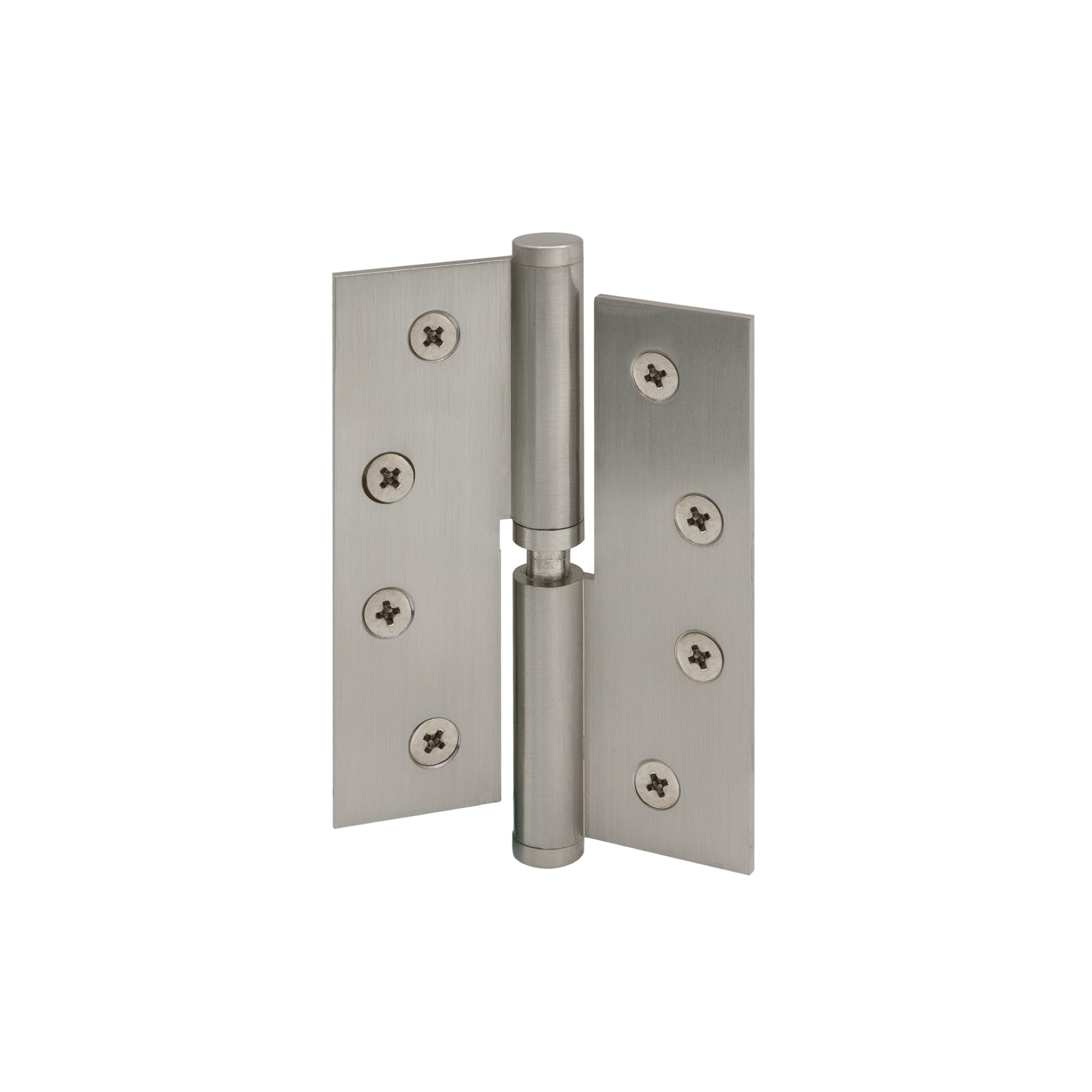 Hinge Brass Lift-Off LH Loose Pin Flat Tip 100mm x 75mm - Brushed Nickel