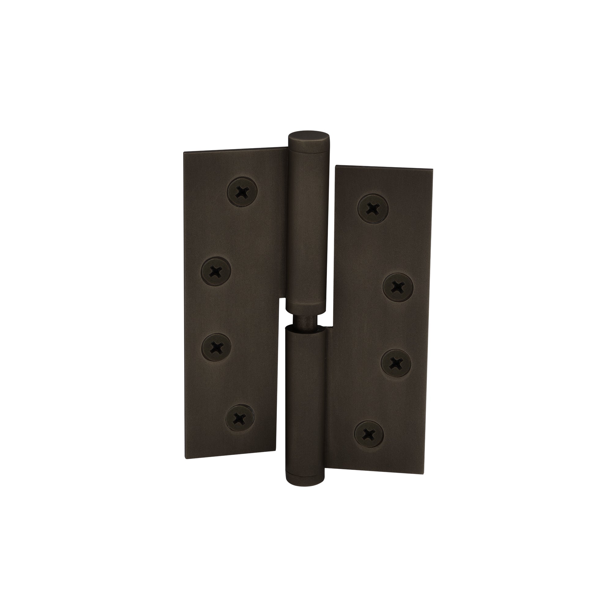 Hinge Brass Lift-Off LH Loose Pin Flat Tip 100mm x 75mm - Dark Roman Brass