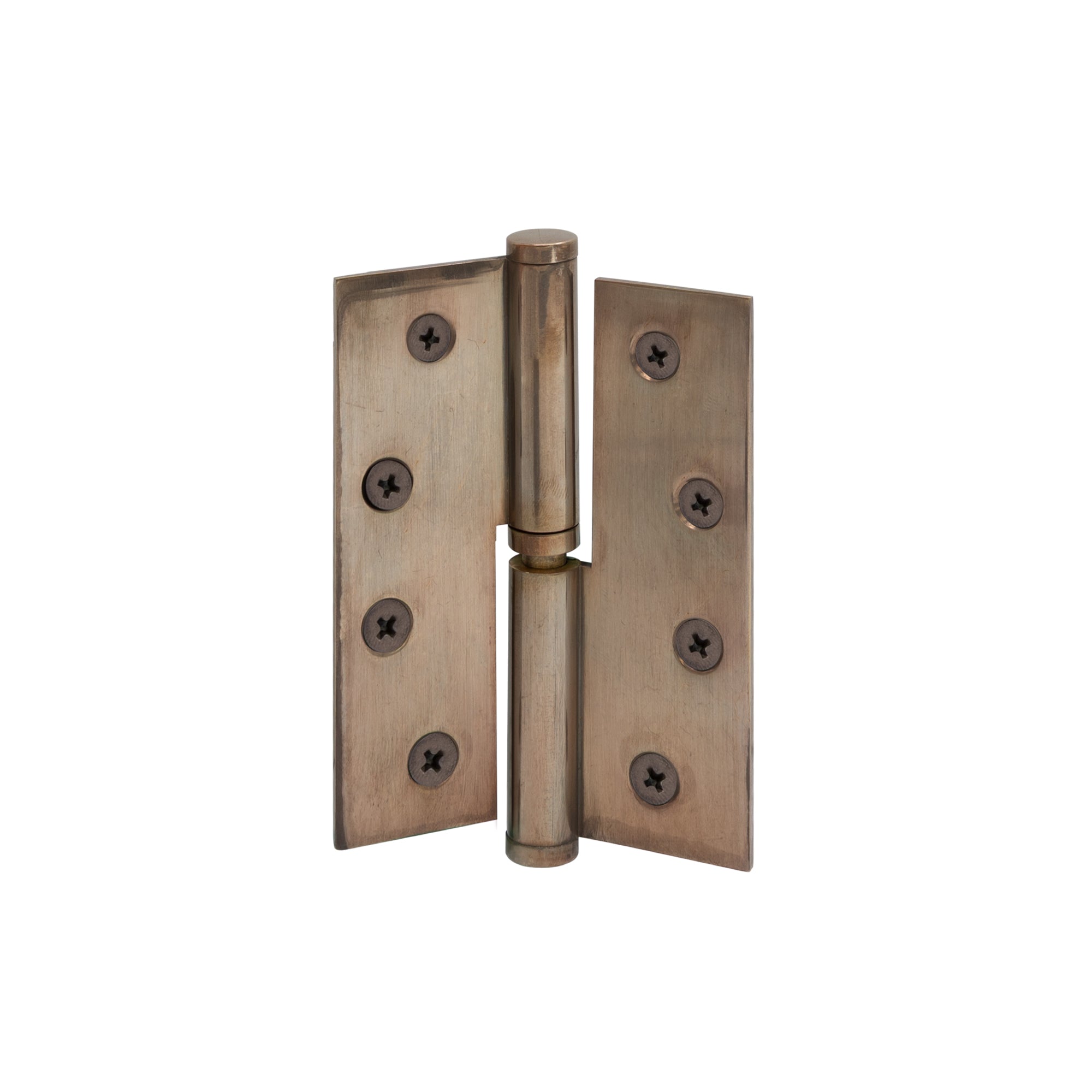 Hinge Brass Lift-Off LH Loose Pin Flat Tip 100mm x 75mm - Natural Bronze
