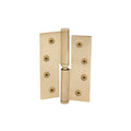 Hinge Brass Lift-Off LH Loose Pin Flat Tip 100mm x 75mm - Unlacquered Satin Brass