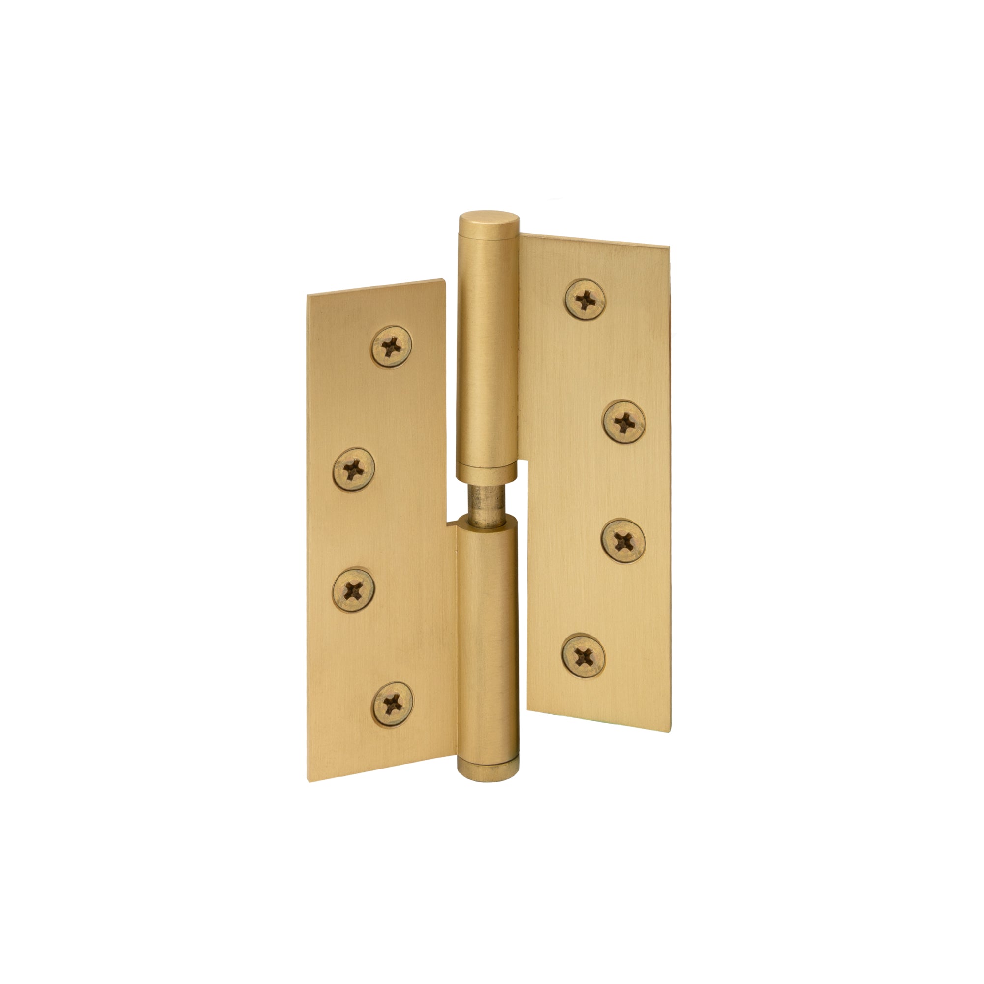 Hinge Brass Lift-Off RH Loose Pin Flat Tip 100mm x 75mm - Matt Satin Brass