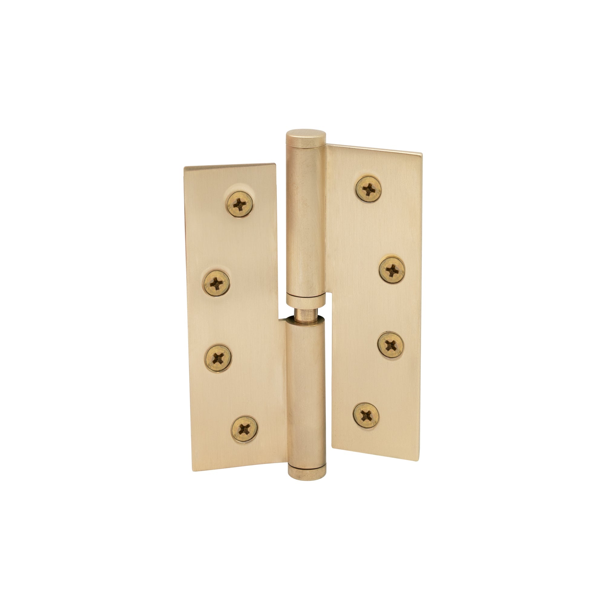 Hinge Brass Lift-Off RH Loose Pin Flat Tip 100mm x 75mm - Unlacquered Satin Brass