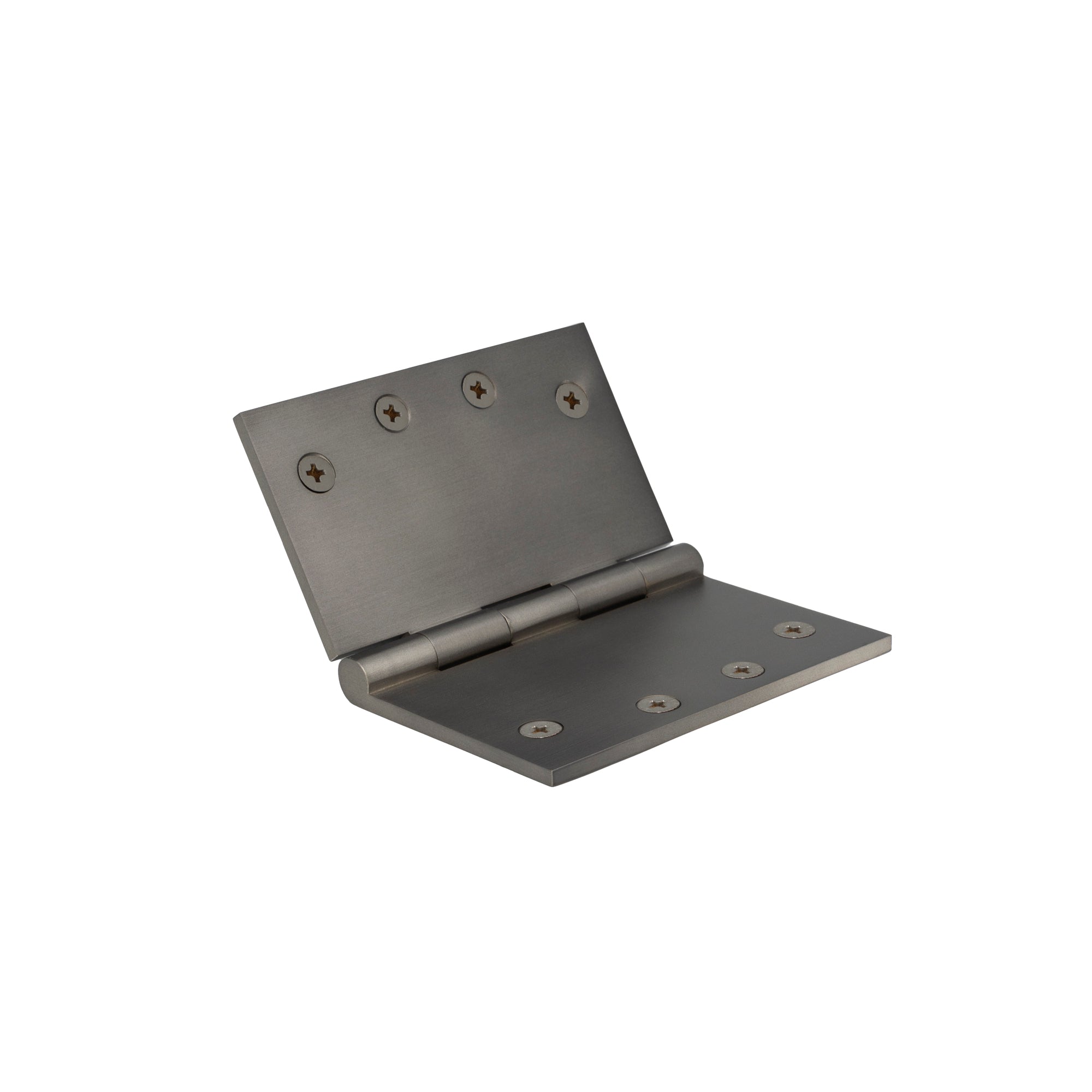 Hinge Brass Fixed Pin Flat Tip 100mm x 125mm - Graphite Nickel