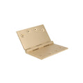 Hinge Brass Fixed Pin Flat Tip 100mm x 125mm - Unlacquered Satin Brass