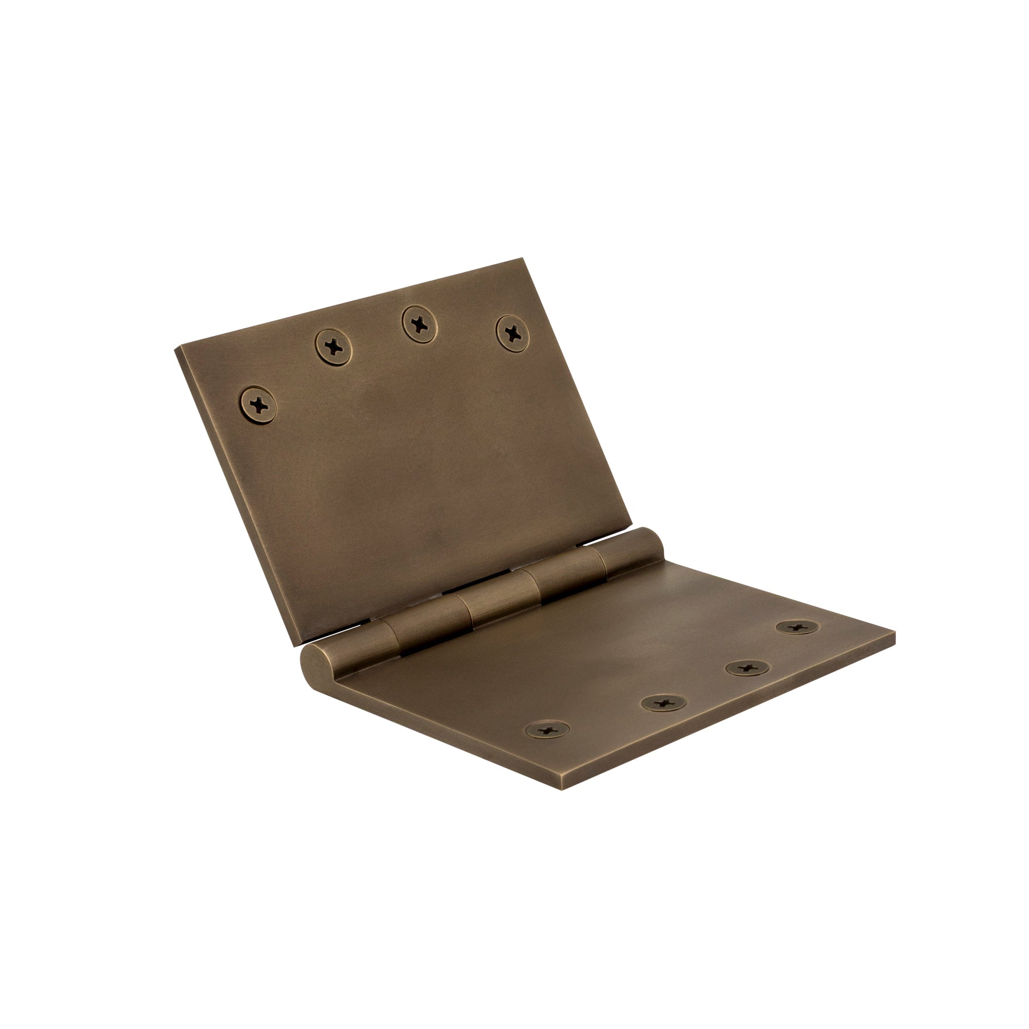 Hinge Brass Fixed Pin Flat Tip 100mm x 150mm - Roman Brass