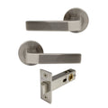 Qube Passage Set - Brushed Nickel
