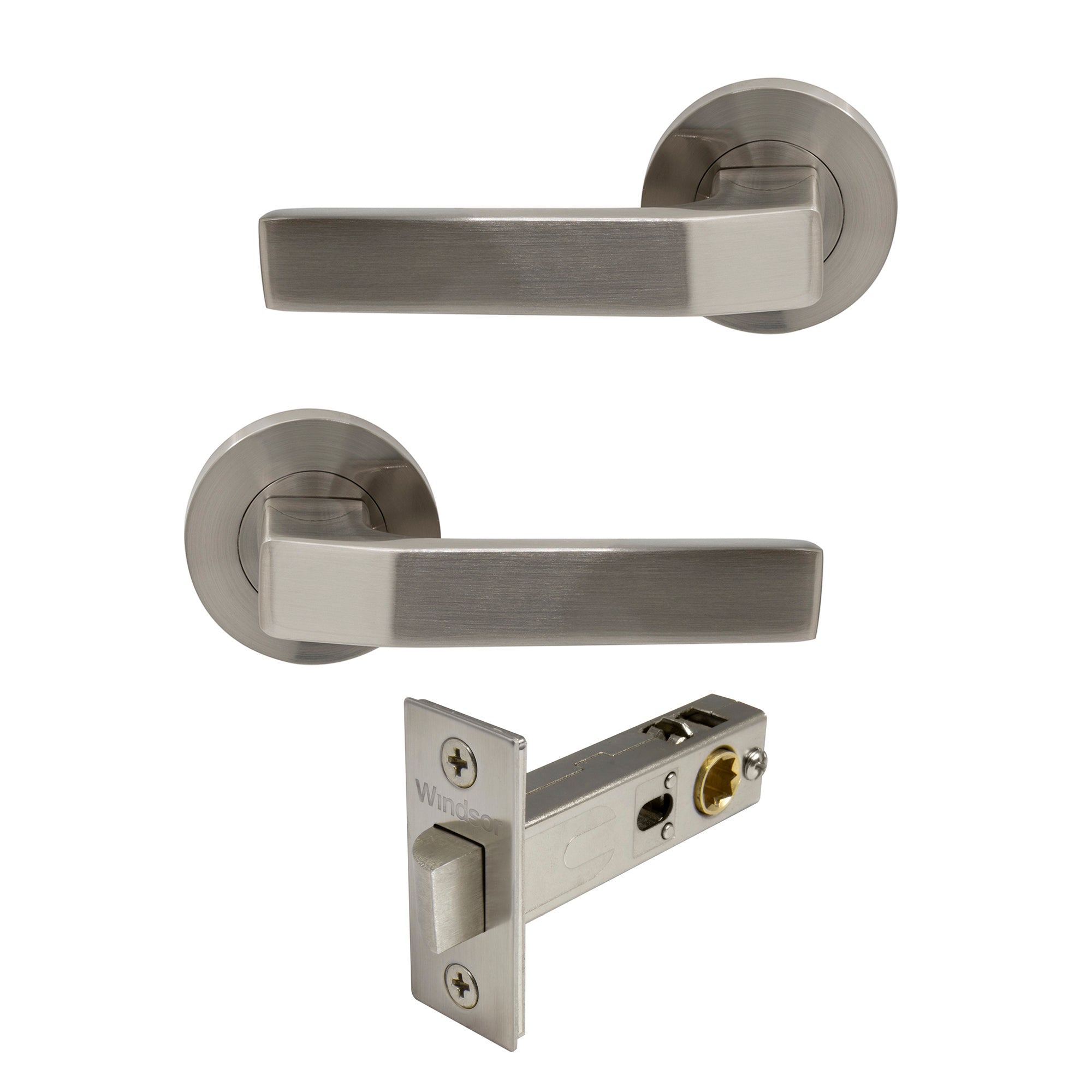 Qube Passage Set - Brushed Nickel