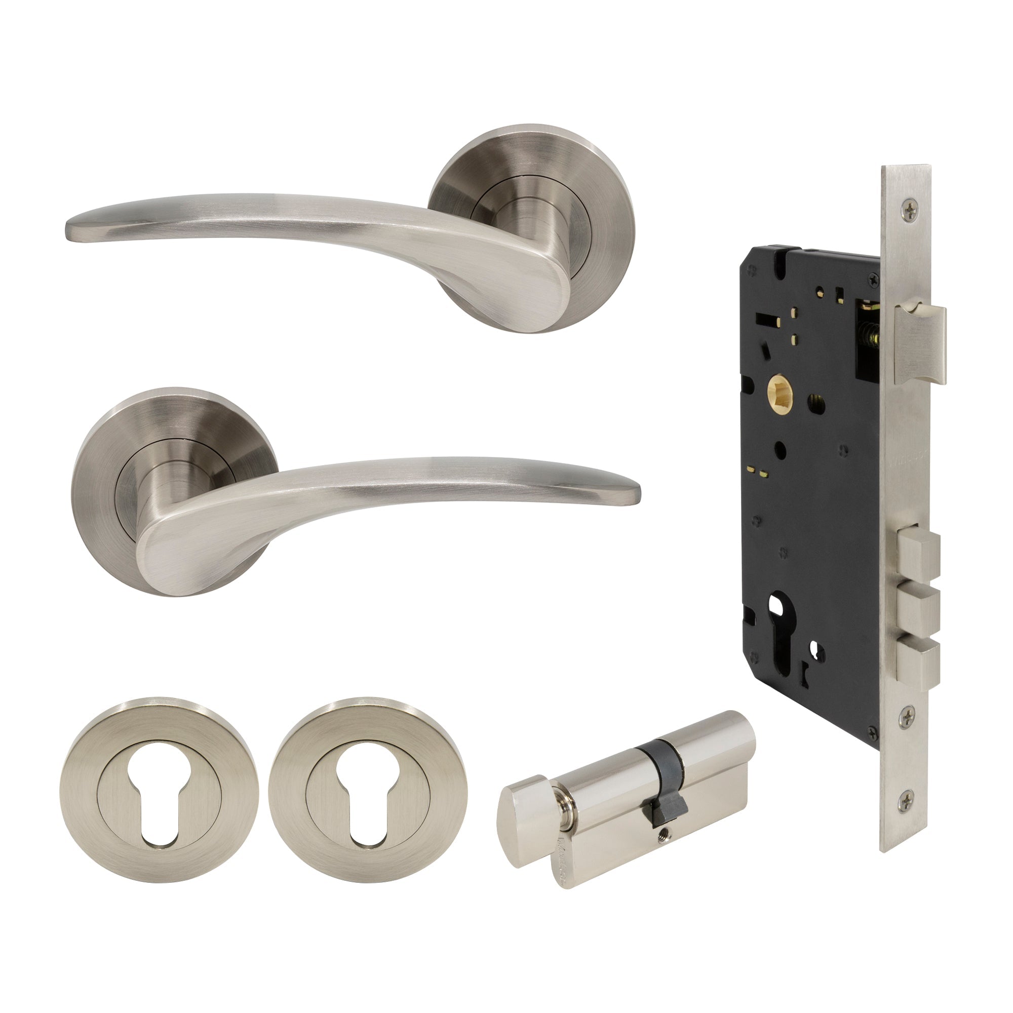 Apollo Entrance Set - Brushed Nickel