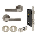Qube Entrance Set - Brushed Nickel