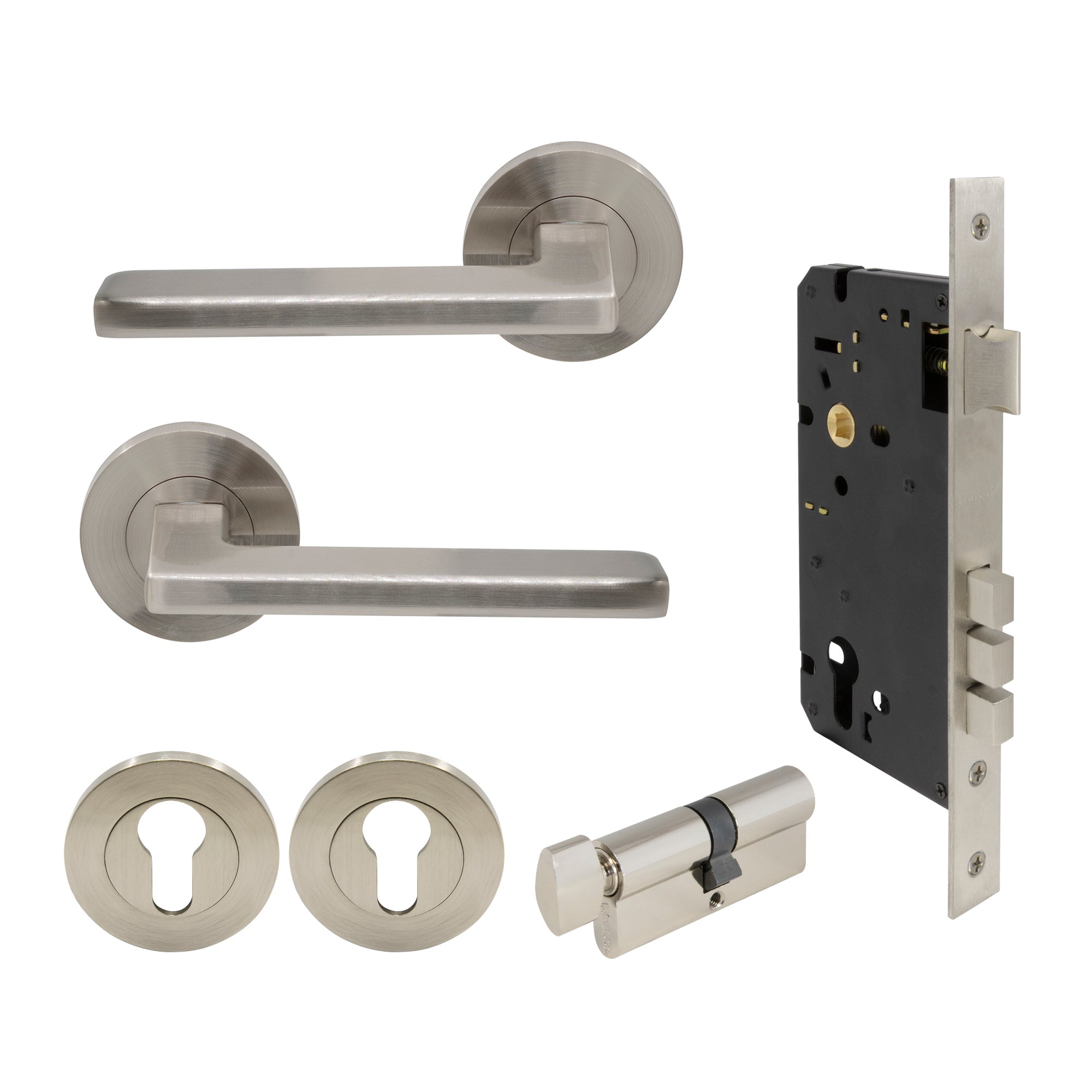 Vector Entrance Set - Brushed Nickel