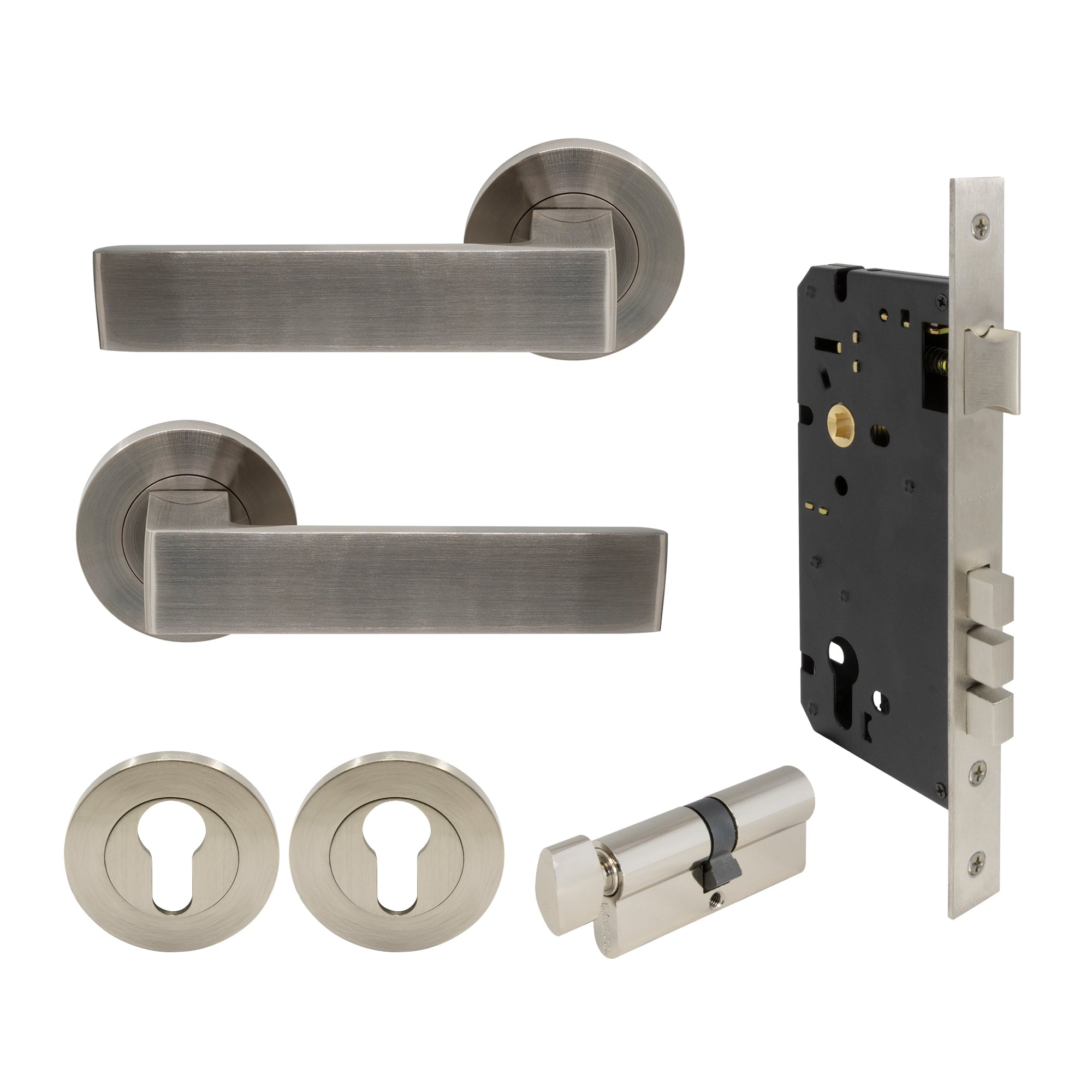 Pegasus Entrance Set - Brushed Nickel