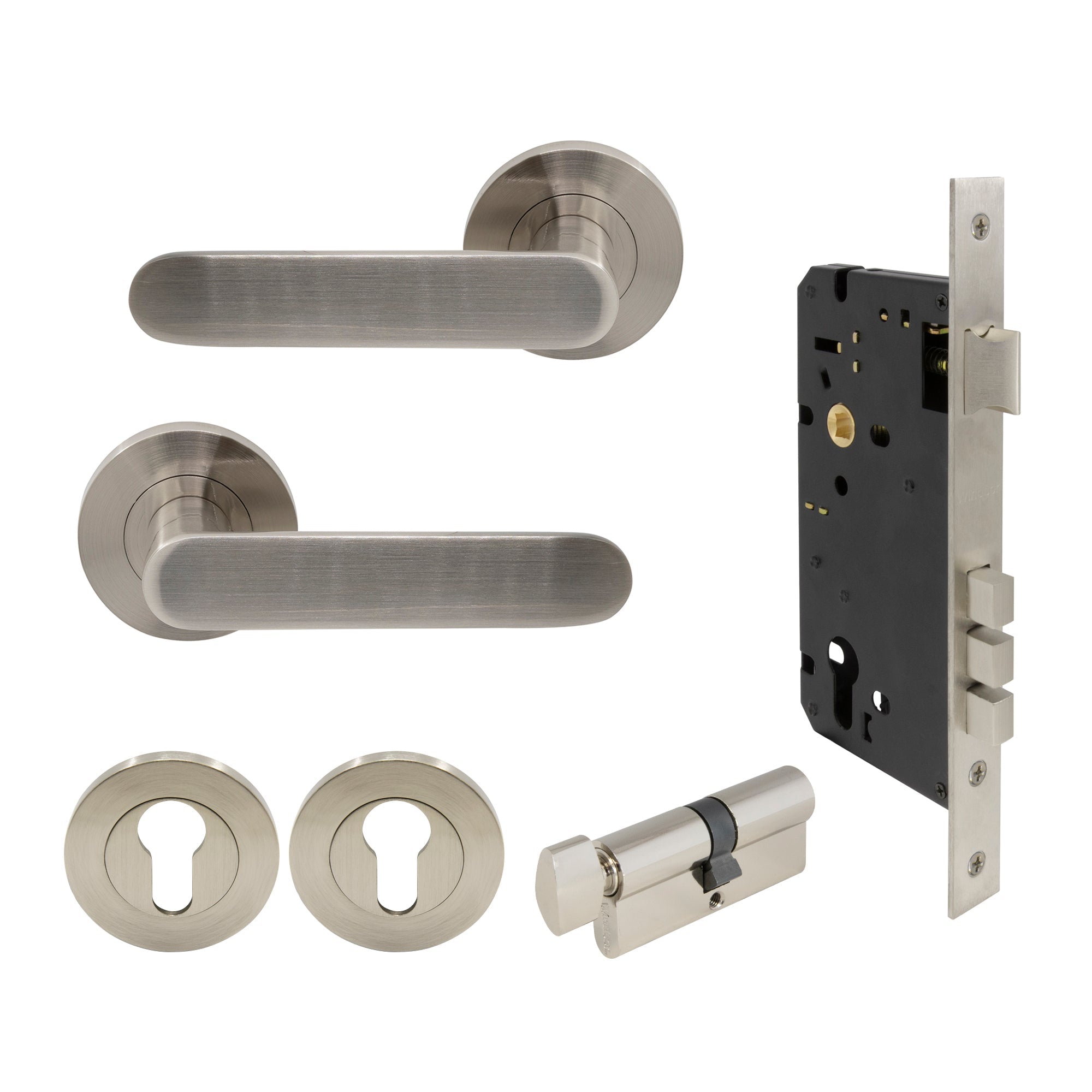 Astro Entrance Set - Brushed Nickel