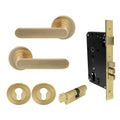 Astro Entrance Set - Matt Satin Brass