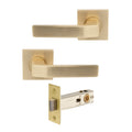 Qube Elite Passage Set - Matt Satin Brass