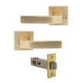 Qube Elite Integrated Privacy - Matt Satin Brass