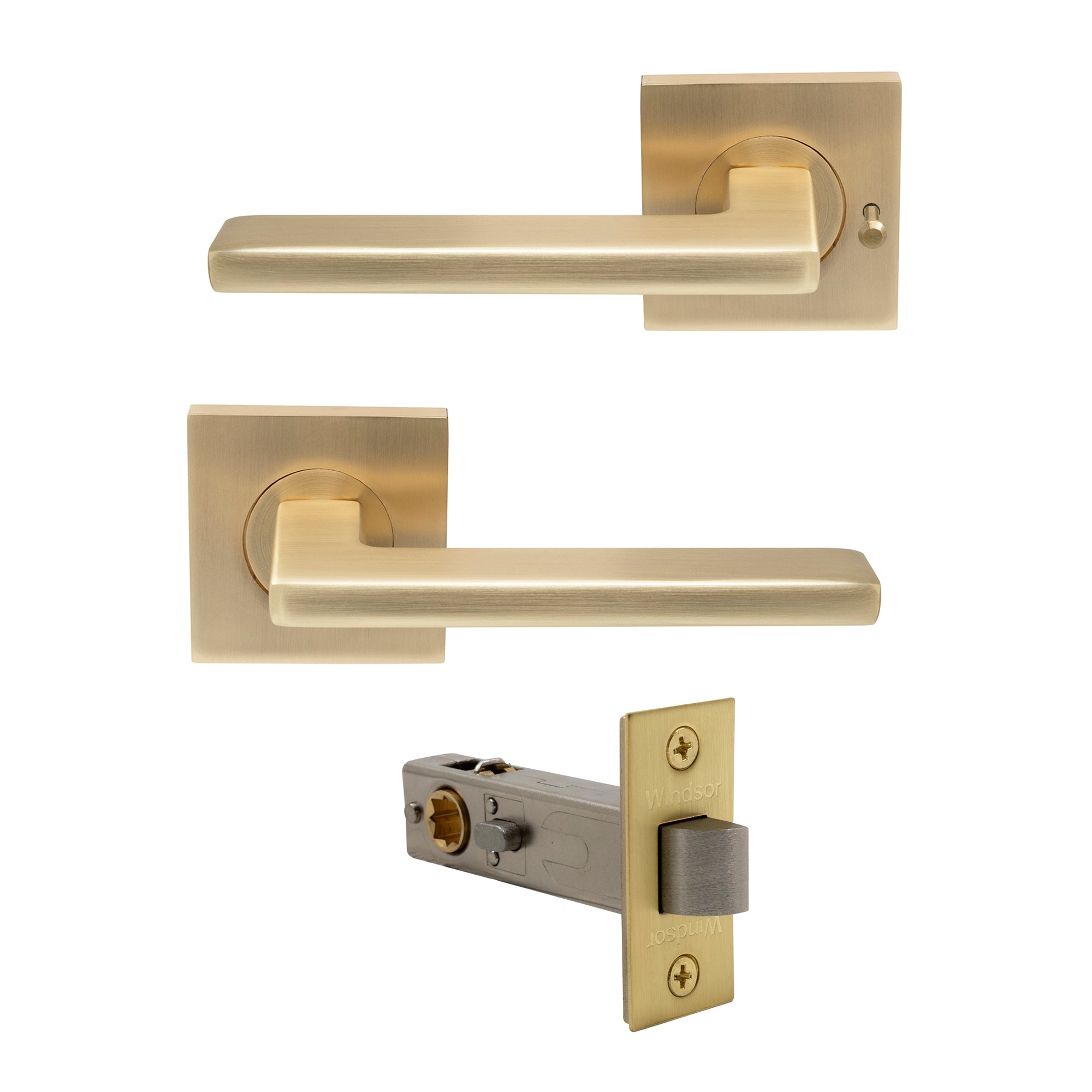 Vector Elite Integrated Privacy - Matt Satin Brass