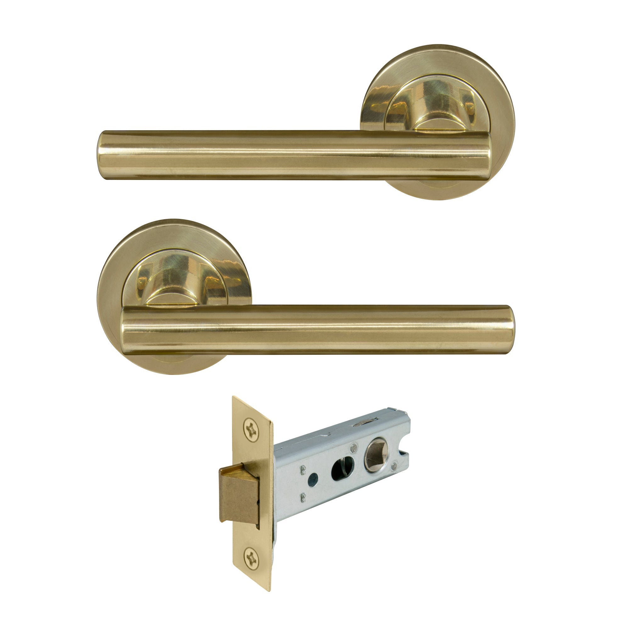Charleston Passage Set - Polished Brass