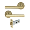 Charleston Passage Set - Unlacquered Satin Brass