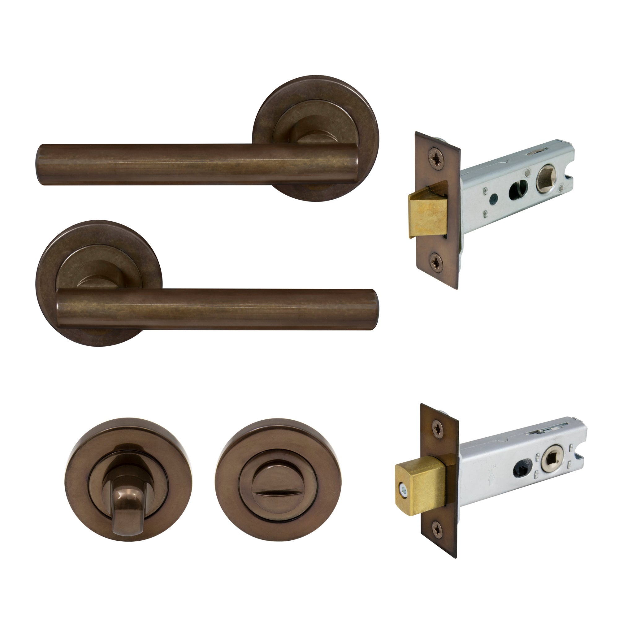 Charleston Privacy Set - Antique Bronze
