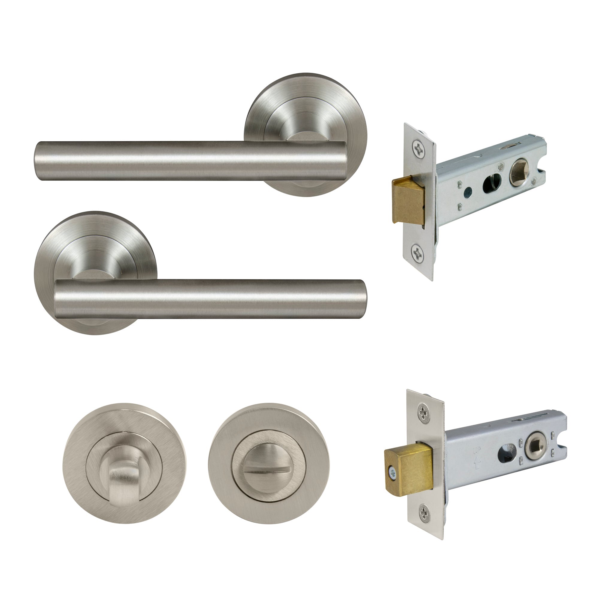 Charleston Privacy Set - Brushed Nickel