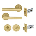 Charleston Privacy Set - Matt Satin Brass