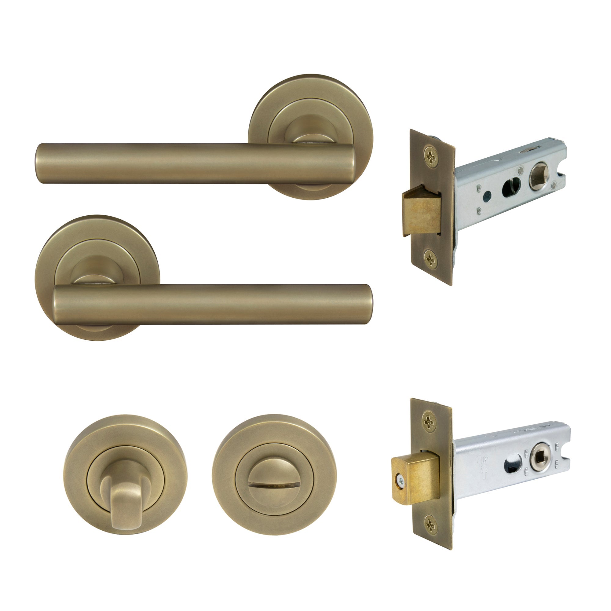 Charleston Privacy Set - Roman Brass