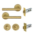 Charleston Privacy Set - Rumbled Brass