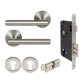 Charleston Entrance Set - Brushed Nickel