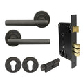 Charleston Entrance Set - Dark Roman Brass