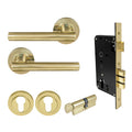 Charleston Entrance Set - Polished Brass