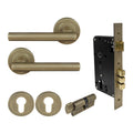 Charleston Entrance Set - Roman Brass