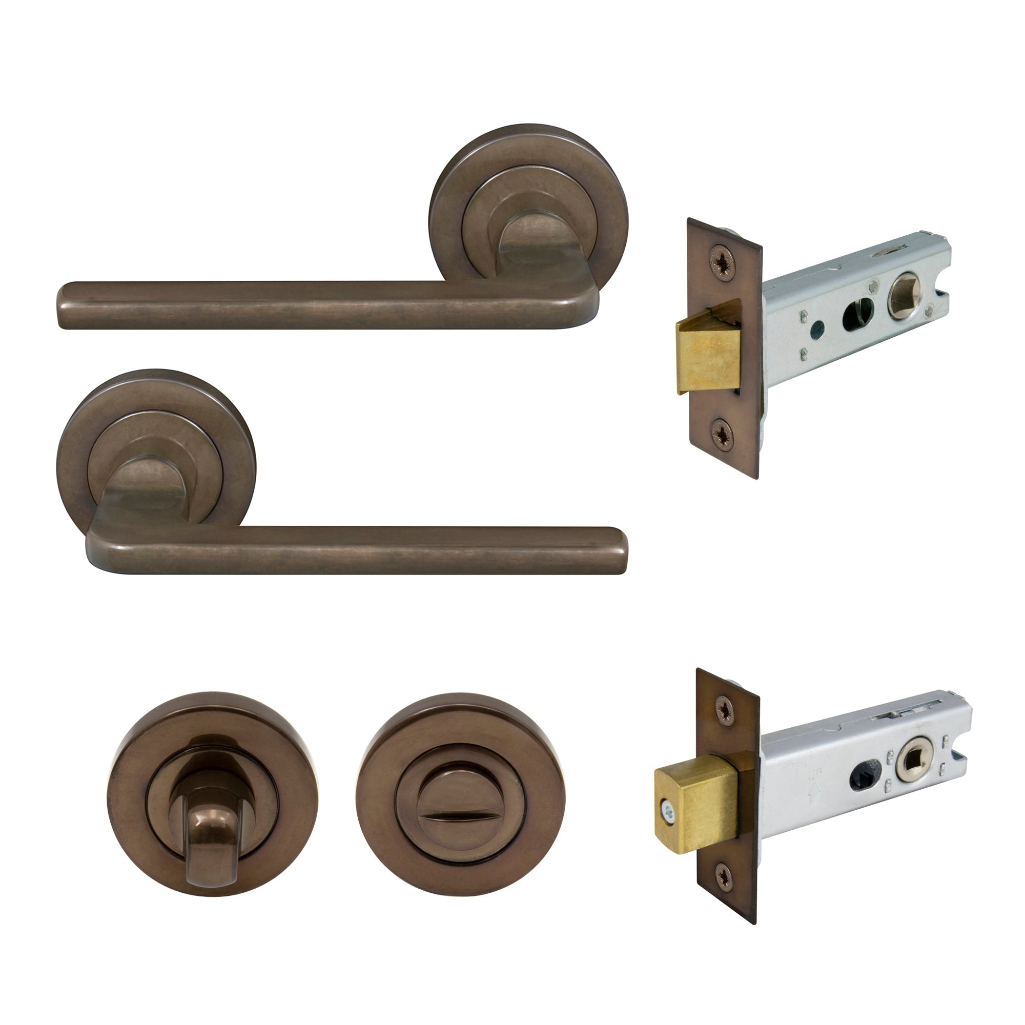 Chalet Privacy Set - Antique Bronze