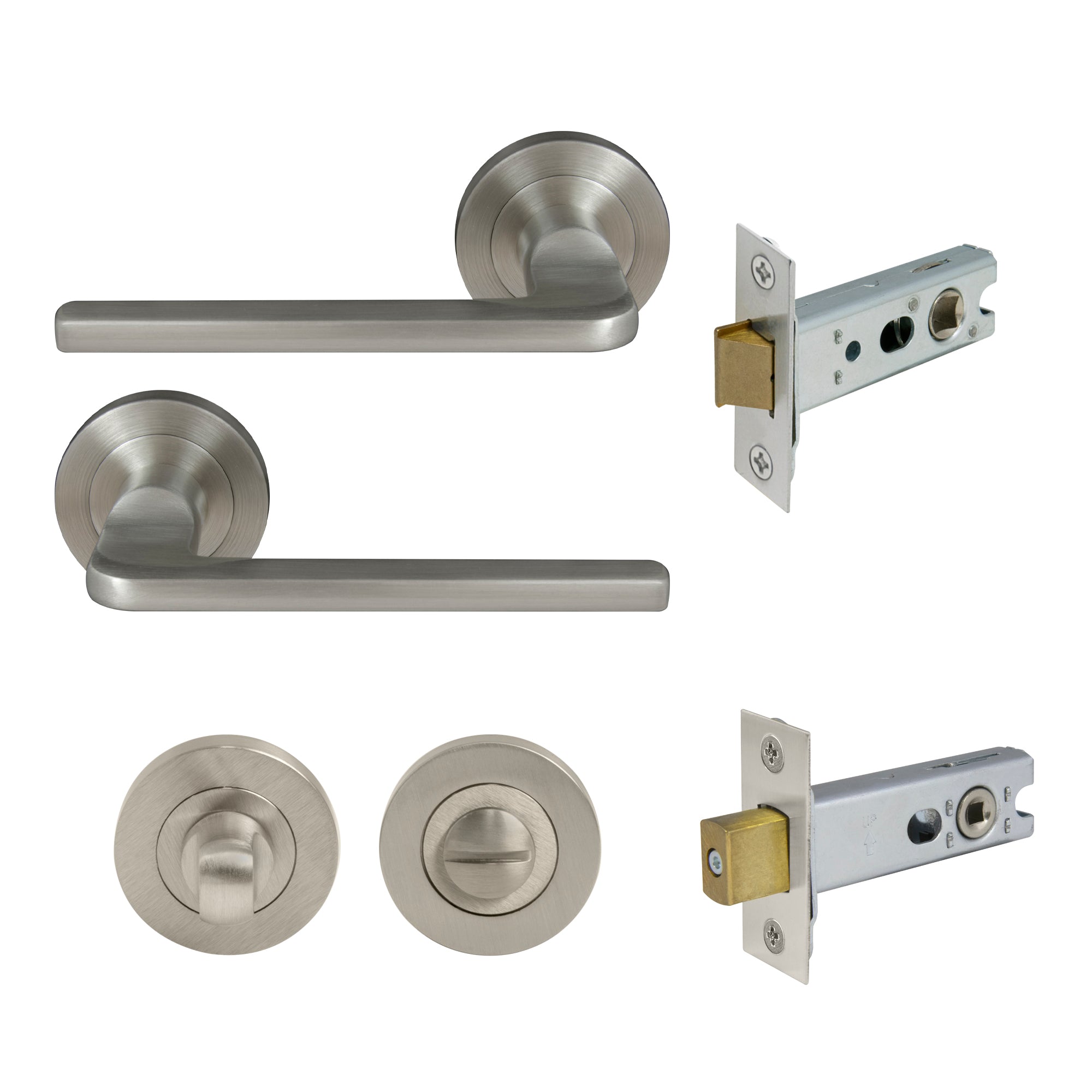 Chalet Privacy Set - Brushed Nickel