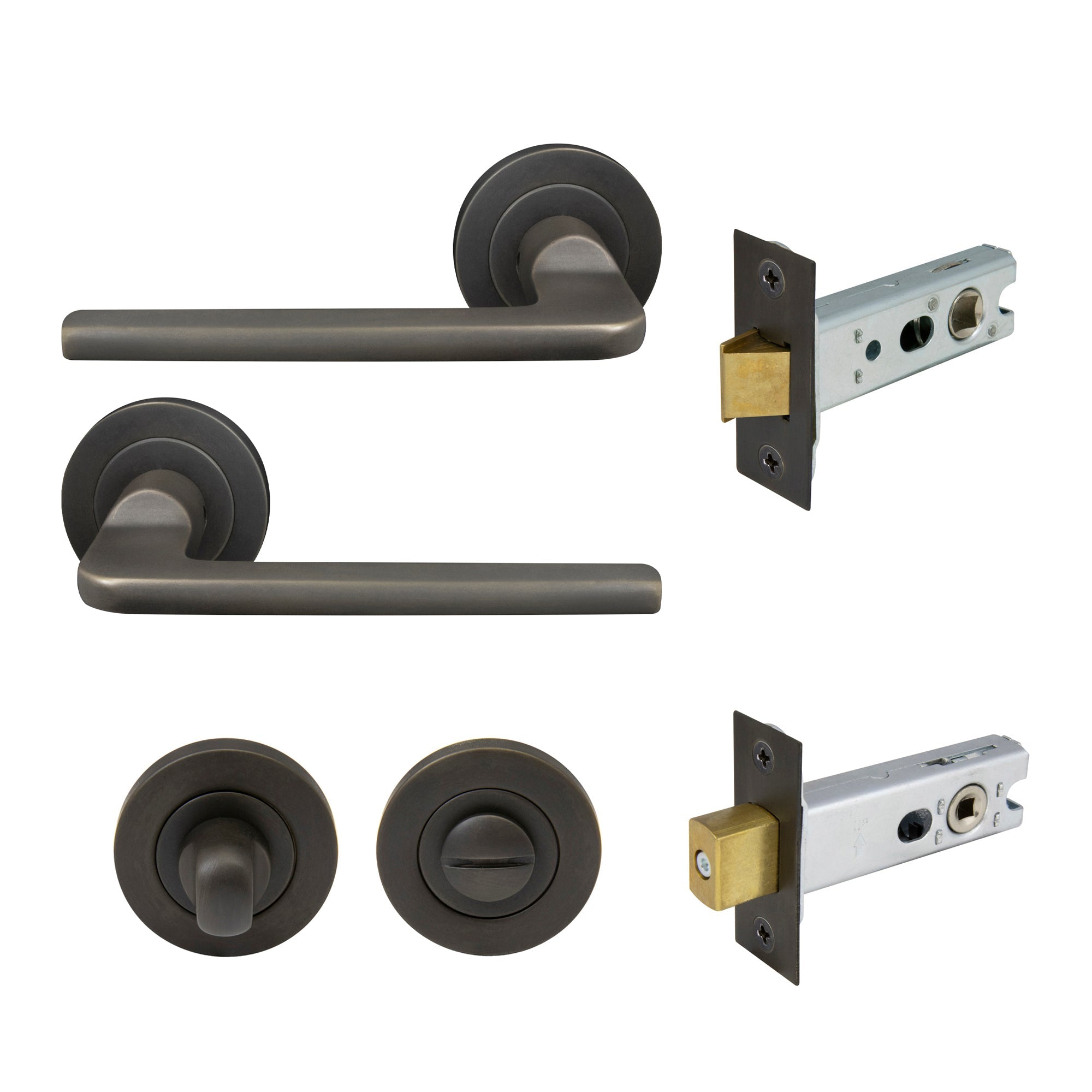 Chalet Privacy Set - Dark Roman Brass