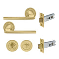 Chalet Privacy Set - Matt Satin Brass