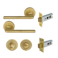 Chalet Privacy Set - Rumbled Brass