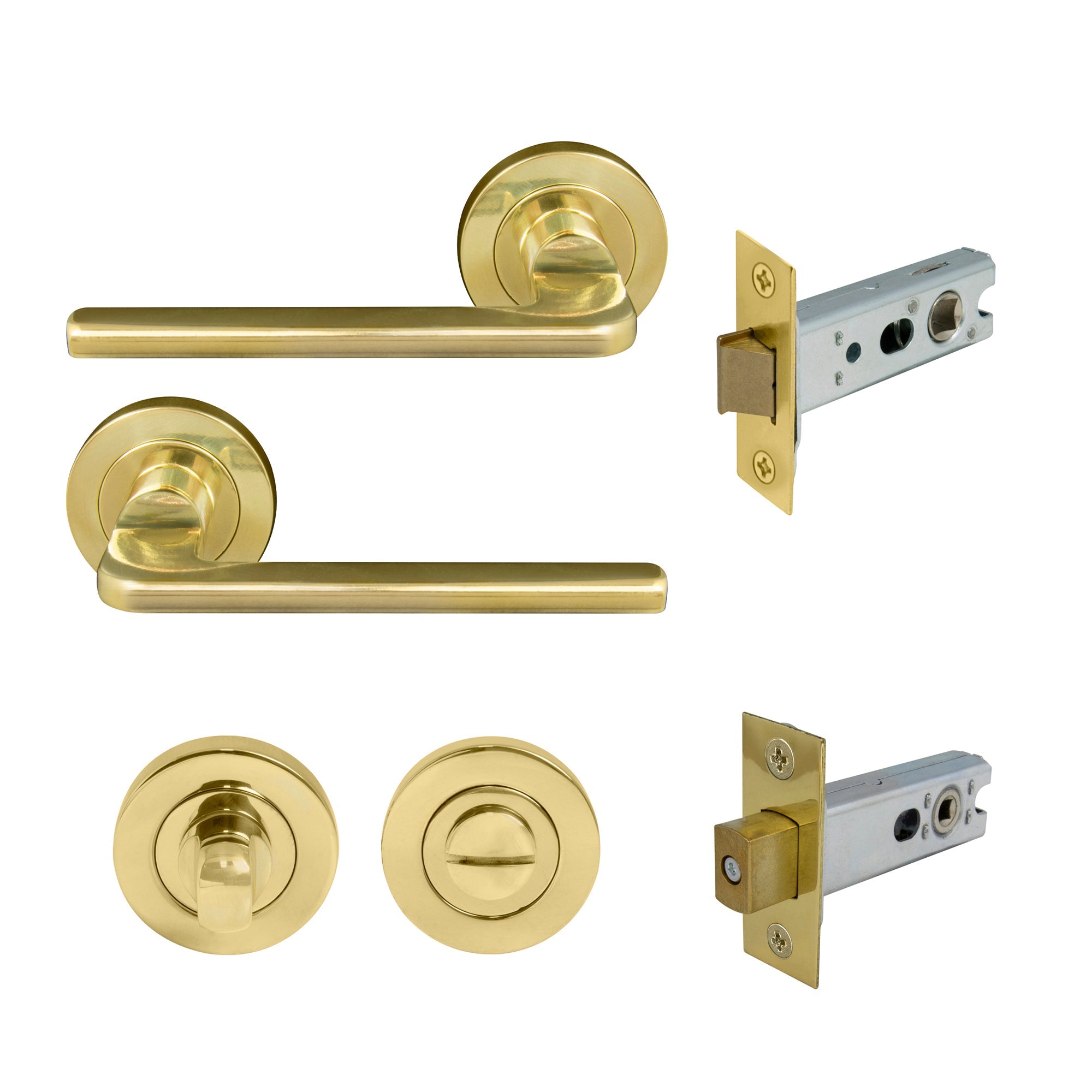 Chalet Privacy Set - Unlacquered Brass