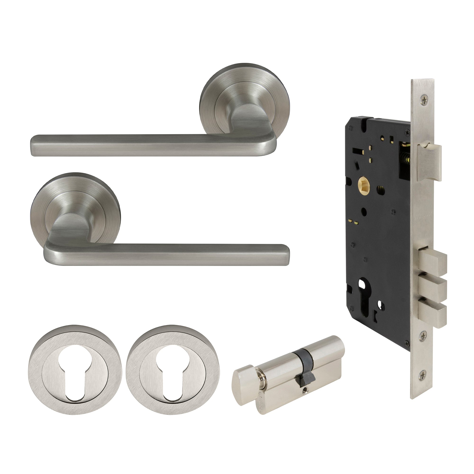 Chalet Entrance Set - Brushed Nickel