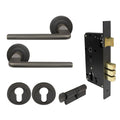 Chalet Entrance Set - Dark Roman Brass