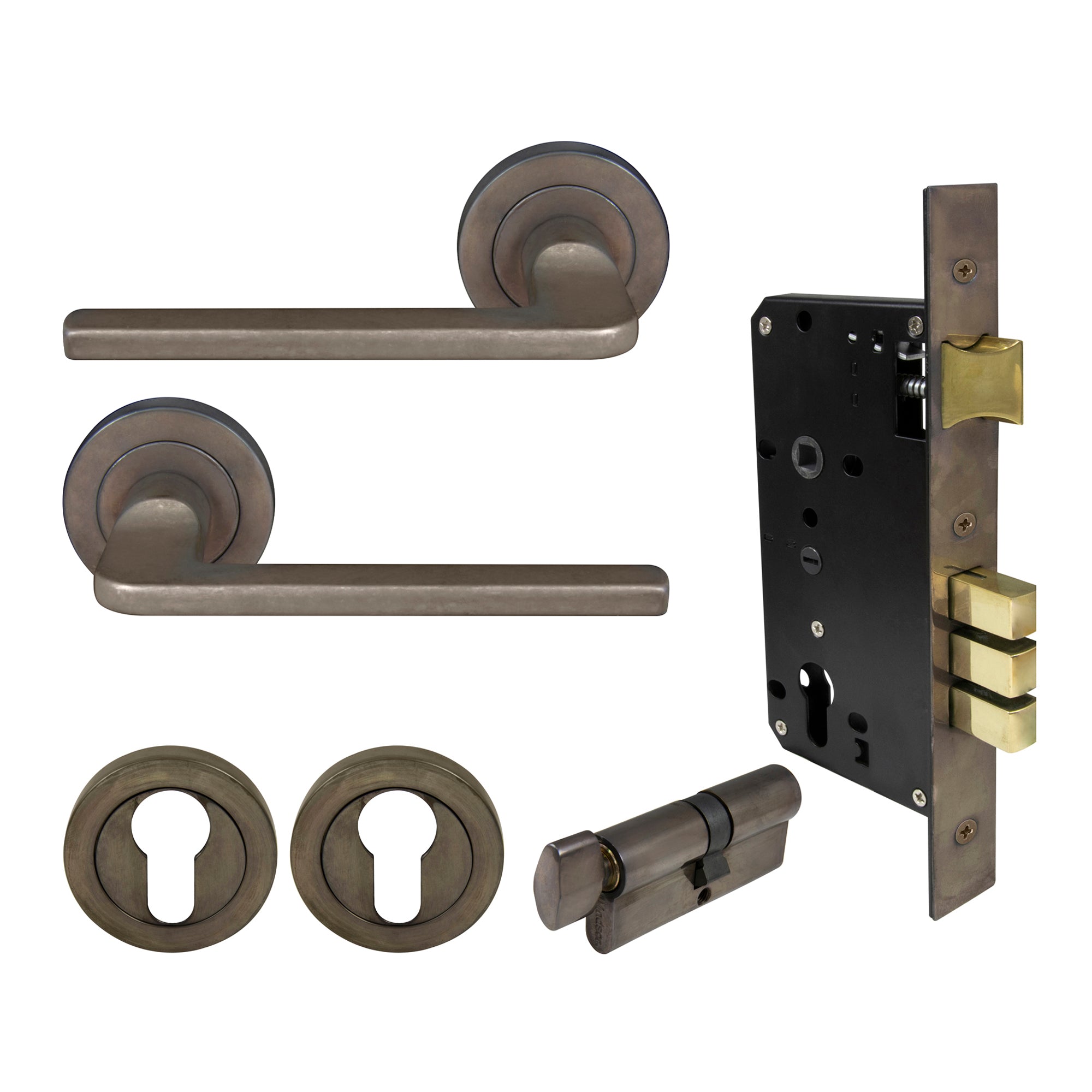Chalet Entrance Set - Natural Bronze