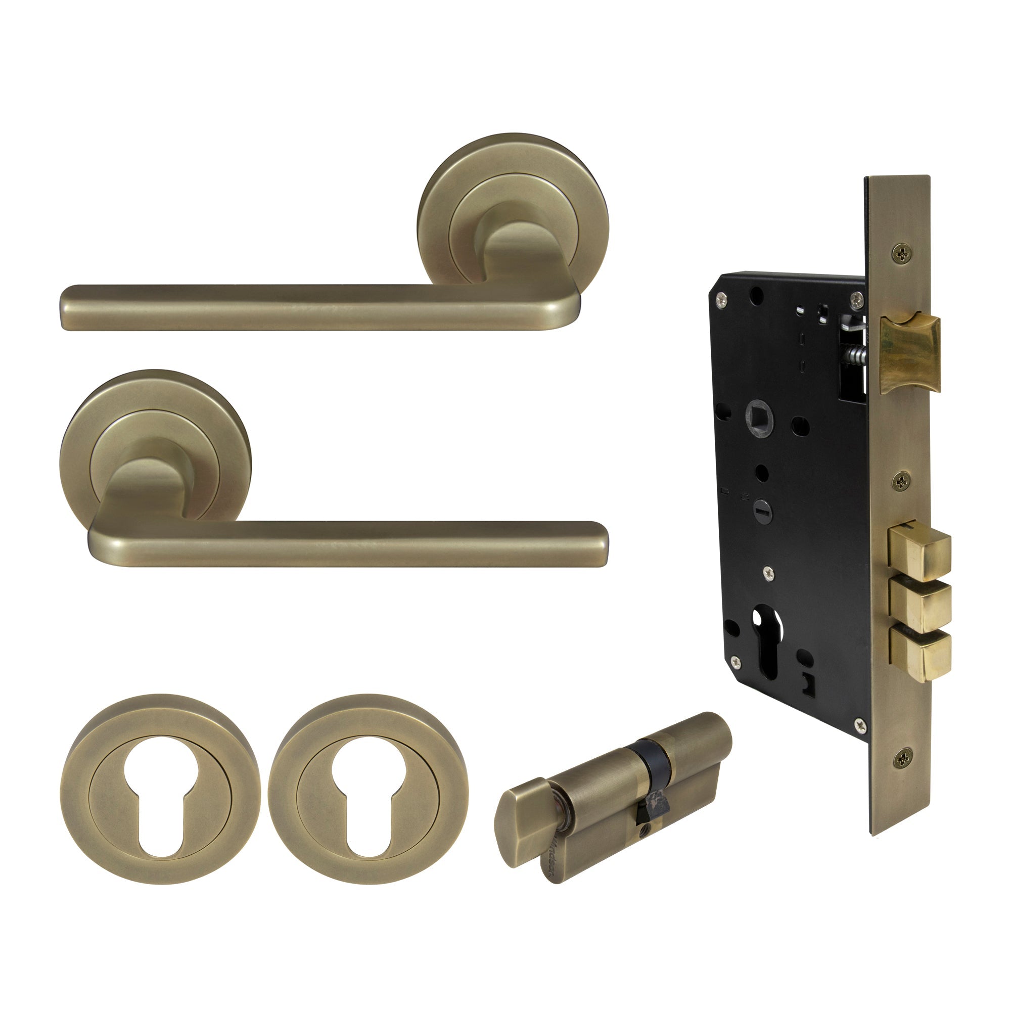 Chalet Entrance Set - Roman Brass