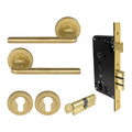 Chalet Entrance Set - Rumbled Brass