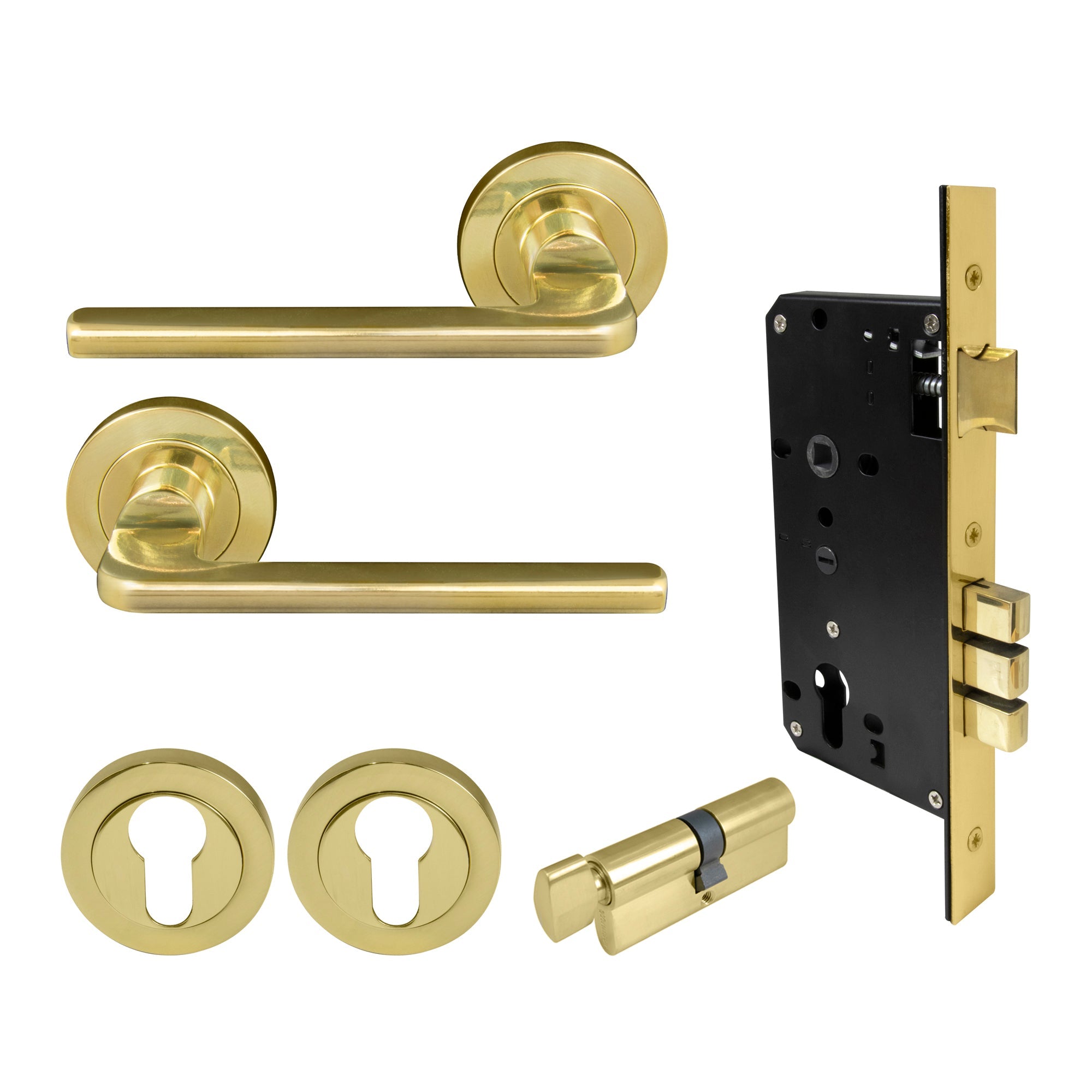 Chalet Entrance Set - Unlacquered Brass