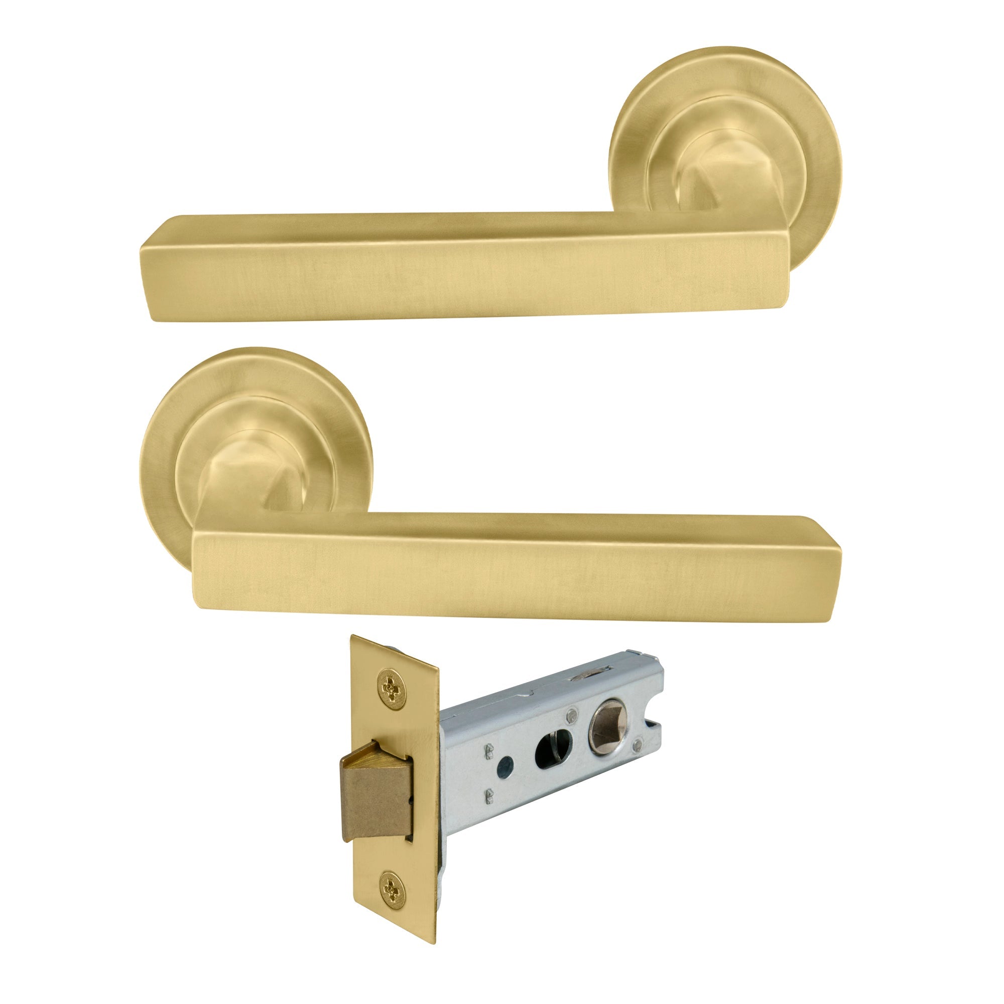Federal Passage Set - Matt Satin Brass